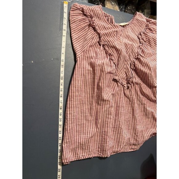 2 Terra & Sky Womens Shirts 3X Blouse sPurple Stripe & Yellow Gingham V-Neck - Picture 14 of 16